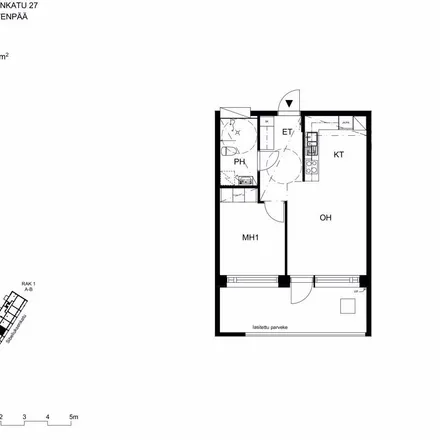 Rent this 2 bed apartment on Sibeliuksenkatu 27 in 04400 Järvenpää, Finland