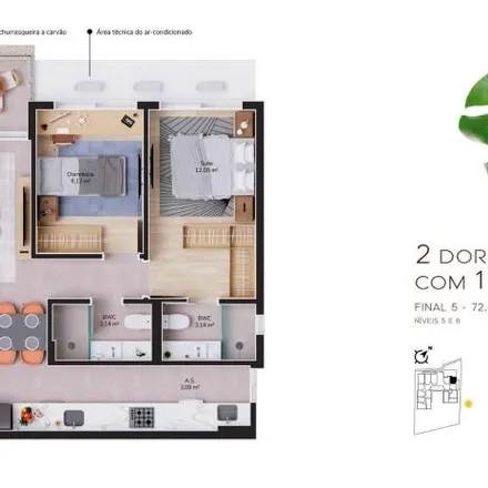 Buy this 2 bed apartment on Restaurante João de Barro in Estrada Haroldo Soares Glavan 1166, Saco Grande