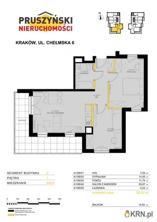 Buy this 3 bed apartment on Chełmska 35 in 30-238 Krakow, Poland