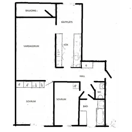Rent this 3 bed apartment on Trollbackevägen 6 in 393 52 Kalmar, Sweden