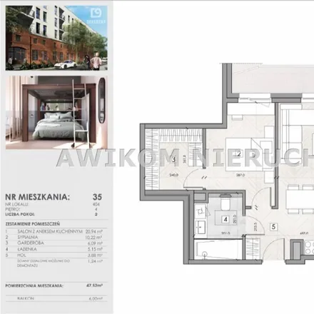 Buy this 2 bed apartment on Adama Mickiewicza 24 in 96-300 Żyrardów, Poland