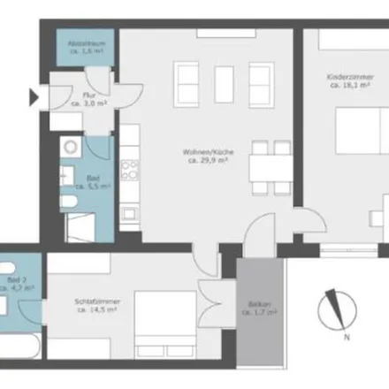 Rent this 3 bed apartment on Kommunaler Versorgungsverband Sachsen in Holbeinstraße, 01307 Dresden