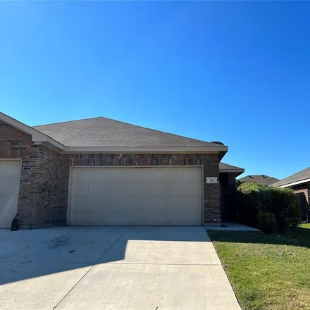 Rent this 2 bed duplex on 448 Canvas Court in Crowley, TX 76036