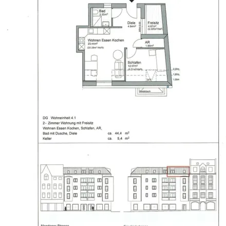 Rent this 2 bed apartment on Mendener Straße 1 in 58636 Iserlohn, Germany