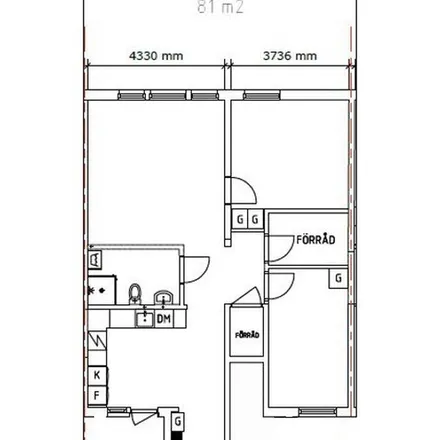 Rent this 1 bed apartment on Aprilvägen 145 in 863 35 Sundsvall, Sweden