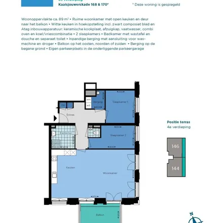 Rent this 2 bed apartment on Kaaisjouwerskade 146 in 6541 EW Nijmegen, Netherlands