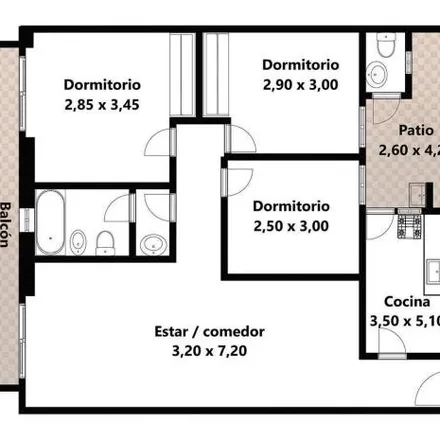 Buy this 3 bed apartment on Lafinur 3219 in Palermo, C1425 EYL Buenos Aires