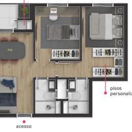 Buy this 2 bed apartment on Rua Arthur Mohr 320 in Portão, Curitiba - PR