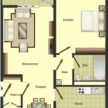 Rent this 3 bed apartment on Otto-Braun-Straße 12 in 40595 Dusseldorf, Germany