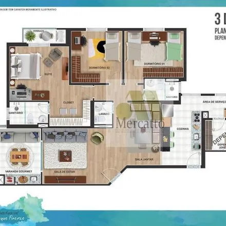 Buy this 3 bed apartment on Rua Hortolândia in Parque Pirajussara, Embu das Artes - SP