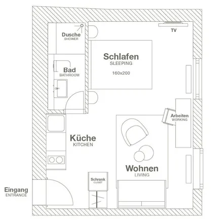 Rent this 1 bed apartment on Apostelgymnasium in Biggestraße 2, 50931 Cologne