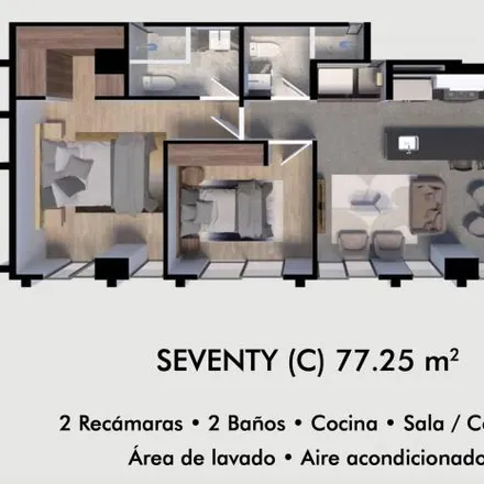 Rent this 2 bed apartment on Avenida Central in Residencial Poniente, 45210 Zapopan