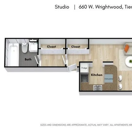 Rent this studio apartment on 660 W Wrightwood Ave