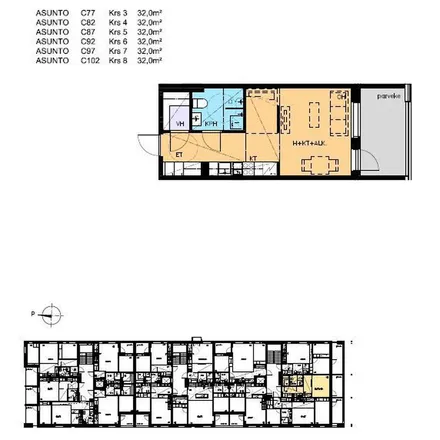 Rent this 1 bed apartment on As Oy Vantaan Kilterinrinne 3 in Kilterinrinne 1b, 01600 Vantaa