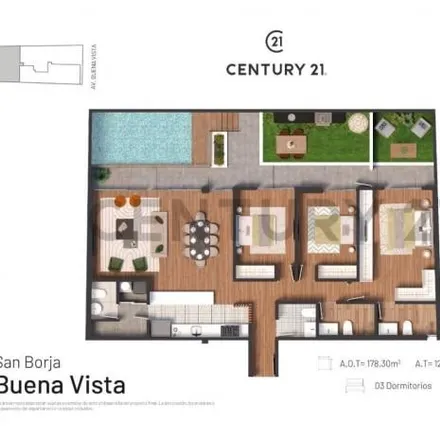 Buy this 3 bed apartment on Avenida Buena Vista in San Borja, Lima Metropolitan Area 51132