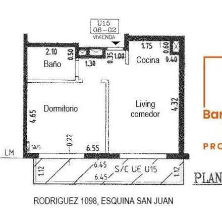 Buy this 1 bed apartment on Pan & Queso in Martín Rodríguez, Nuestra Señora de Lourdes