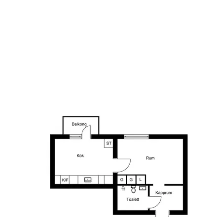 Rent this 1 bed apartment on Norrtullsgatan in 826 31 Söderhamn, Sweden
