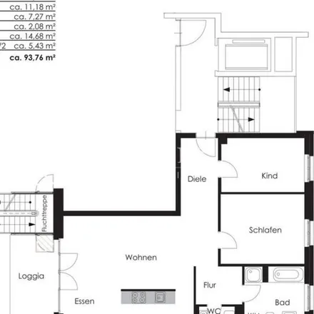 Rent this 3 bed apartment on List in Liststraße 25, 70180 Stuttgart