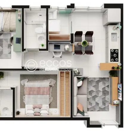 Buy this 2 bed apartment on Rua Doutor Laerte Vieira Gonçalves in Segismundo Pereira, Uberlândia - MG