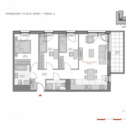 Buy this 4 bed apartment on Szkoła Podstawowa nr 85 im. Zrzeszenia Kaszubsko-Pomorskiego in Stolema 59, 80-177 Gdansk