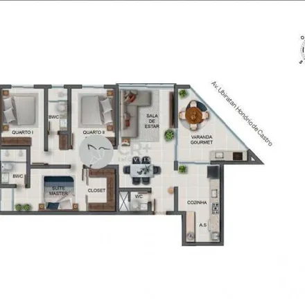 Buy this 3 bed apartment on Rua Juvenilia Ferreira in Segismundo Pereira, Uberlândia - MG