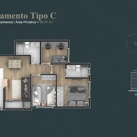 Buy this 3 bed apartment on Rua Francisco Nunes 3325 in Prado Velho, Curitiba - PR
