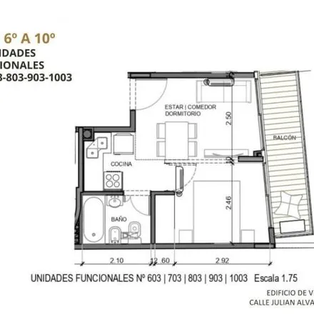 Buy this 1 bed apartment on Julián Álvarez 465 in Villa Crespo, C1414 AJC Buenos Aires