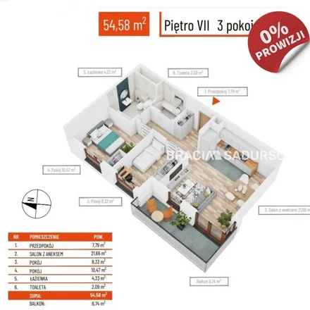 Buy this 3 bed apartment on Leonida Teligi 11 in 30-835 Krakow, Poland