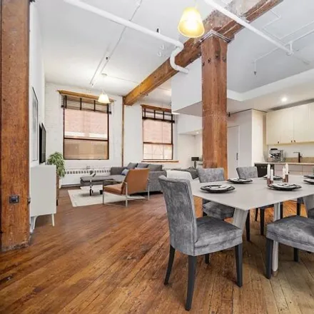 Rent this studio apartment on DUMBO Historic District in Manhattan Bridge, New York