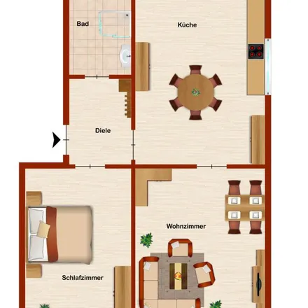 Rent this 2 bed apartment on Schützenstraße 7 in 52531 Frelenberg Übach-Palenberg, Germany