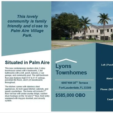 Image 2 - West McNab Road, Palm Aire, Fort Lauderdale, FL 33069, USA - Townhouse for sale