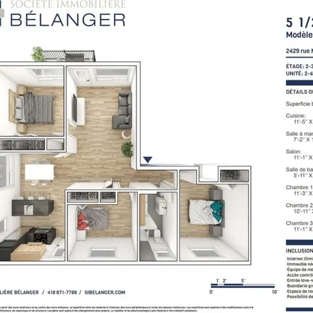 Rent this 6 bed apartment on 2425 Rue Évangéline in Quebec, QC G1J 1L7
