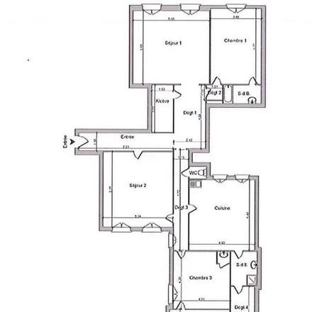Rent this 5 bed apartment on 65 Rue Garibaldi in 69006 Lyon 6e Arrondissement, France