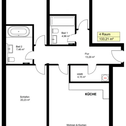 Rent this 4 bed apartment on Gneisenaustraße 12 in 04105 Leipzig, Germany