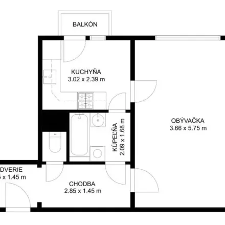 Rent this 1 bed apartment on Technical University of Košice in Komenského, 042 48 Košice