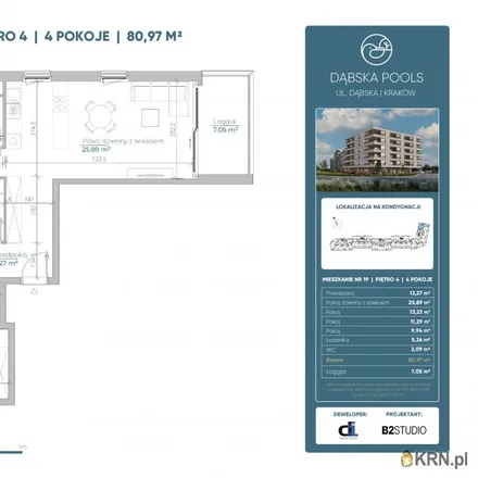 Buy this 4 bed apartment on Dąbska 14 in 31-571 Krakow, Poland