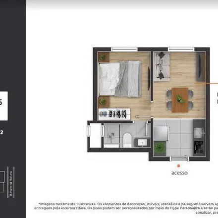 Buy this 1 bed apartment on Avenida Marechal Floriano Peixoto 1212 in Rebouças, Curitiba - PR