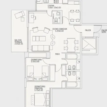Rent this 2 bed apartment on Montañeses in Núñez, C1429 BMC Buenos Aires