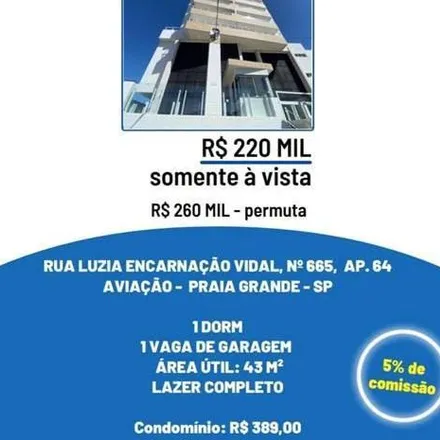 Buy this studio apartment on Rua Elvira Cruz Leal in Nucleo Maxland, Praia Grande - SP