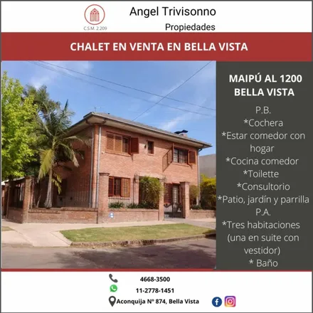 Buy this studio house on Pasaje Estudio San Miguel in Partido de San Miguel, B1661 INW Bella Vista