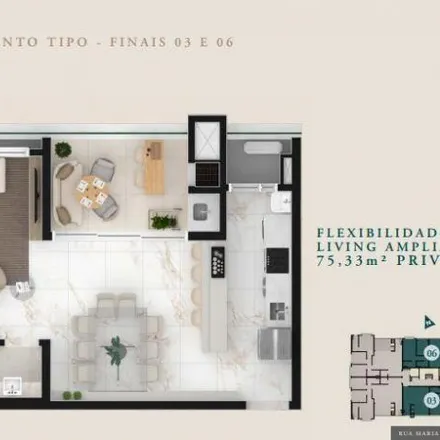Buy this 2 bed apartment on Rua Maria Clara 200 in Alto da Glória, Curitiba - PR