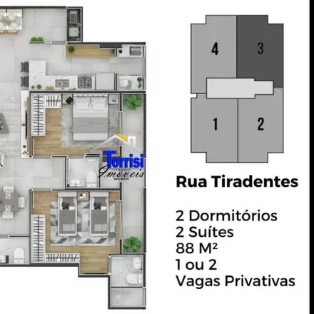 Buy this 2 bed apartment on Rua Tiradentes 507 in Canto do Forte, Praia Grande - SP