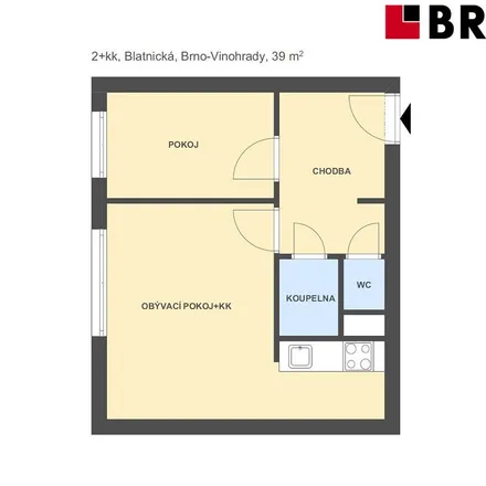 Rent this 2 bed apartment on Blatnická 4383/11 in 628 00 Brno, Czechia