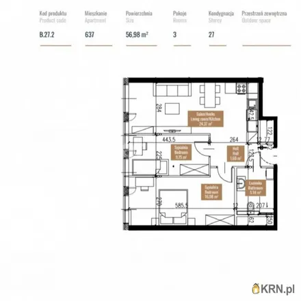 Buy this 3 bed apartment on Sokolska 14 in 40-091 Katowice, Poland