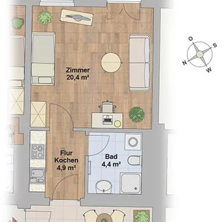 Rent this 1 bed apartment on Gottleubaer Straße in Schandauer Straße, 01277 Dresden