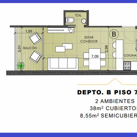Buy this 1 bed condo on Muñiz 908 in Boedo, C1233 ABZ Buenos Aires