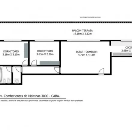 Buy this 2 bed apartment on Avenida Combatientes de Malvinas 3051 in Villa Ortúzar, C1427 ARO Buenos Aires