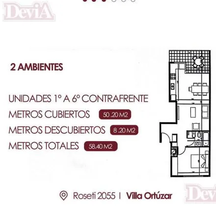 Buy this 1 bed apartment on Roseti 2051 in Villa Ortúzar, 1174 Buenos Aires