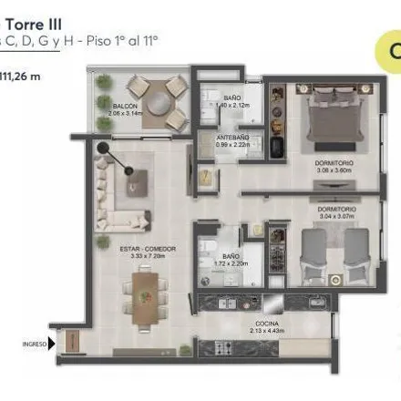 Buy this 2 bed apartment on Intendente Ramón Bautista Mestre Norte 4390 in Las Rosas, Cordoba