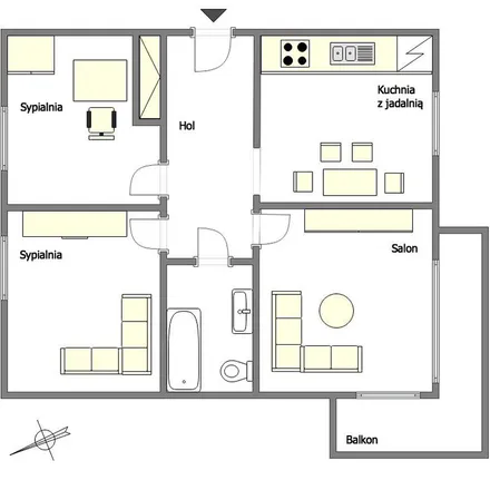 Rent this 3 bed apartment on Władysława Wimmera 55 in 32-005 Niepołomice, Poland